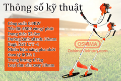 Máy cắt cỏ, phát cỏ OSHIMA CX 330 2 thì đeo vai