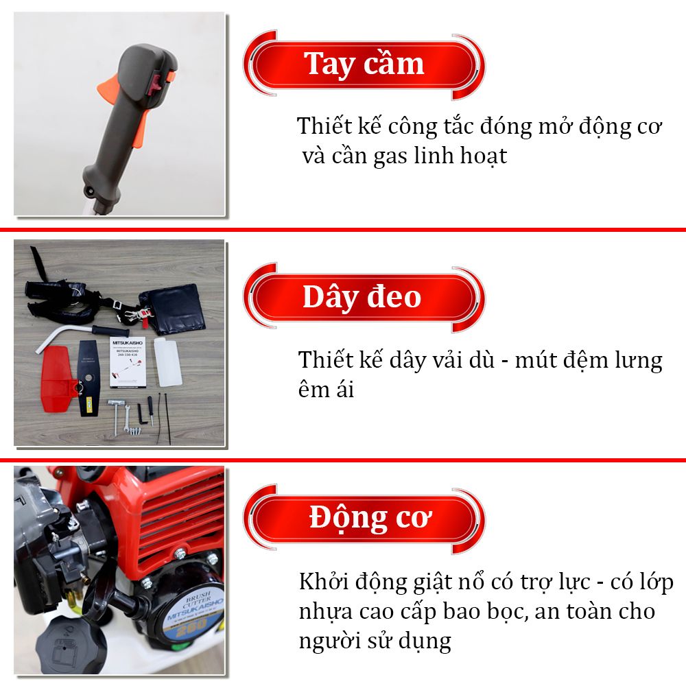 Máy cắt cỏ Mitsukaisho 260 cần rời chết