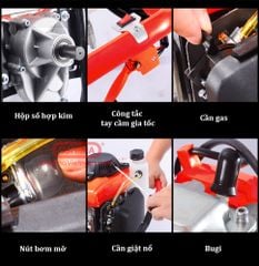 Máy khoan đất khoan lỗ trồng cây Oshima 2PS tặng kèm mũi khoan đất 100mm