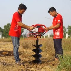 Máy khoan đất khoan lỗ trồng cây Oshima 2PS tặng kèm mũi khoan đất 100mm
