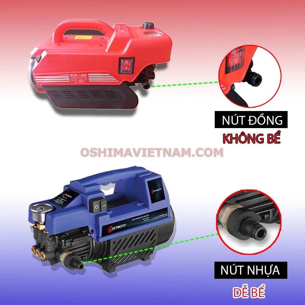 Máy rửa xe gia đình Oshima OS 120 C CÓ CHỈNH ÁP