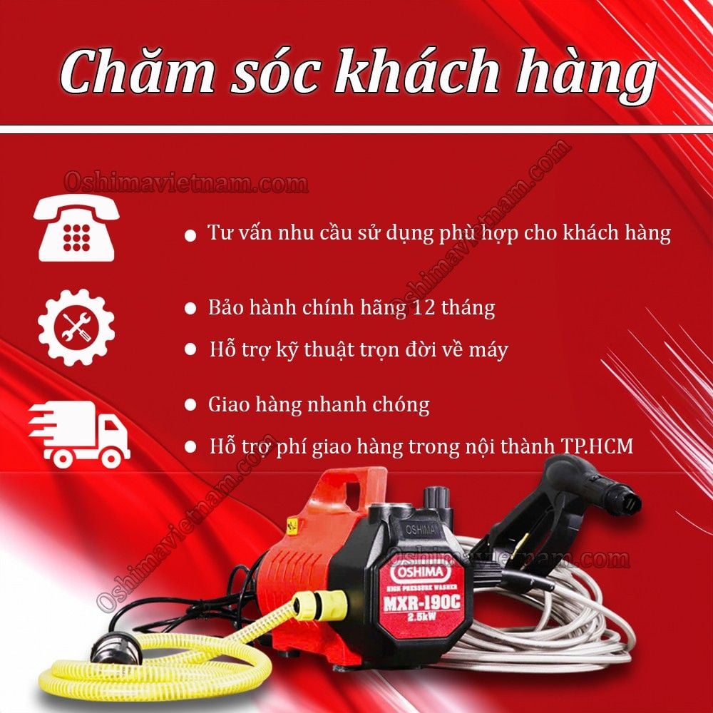 Máy rửa xe gia đình Oshima MXR 190 C