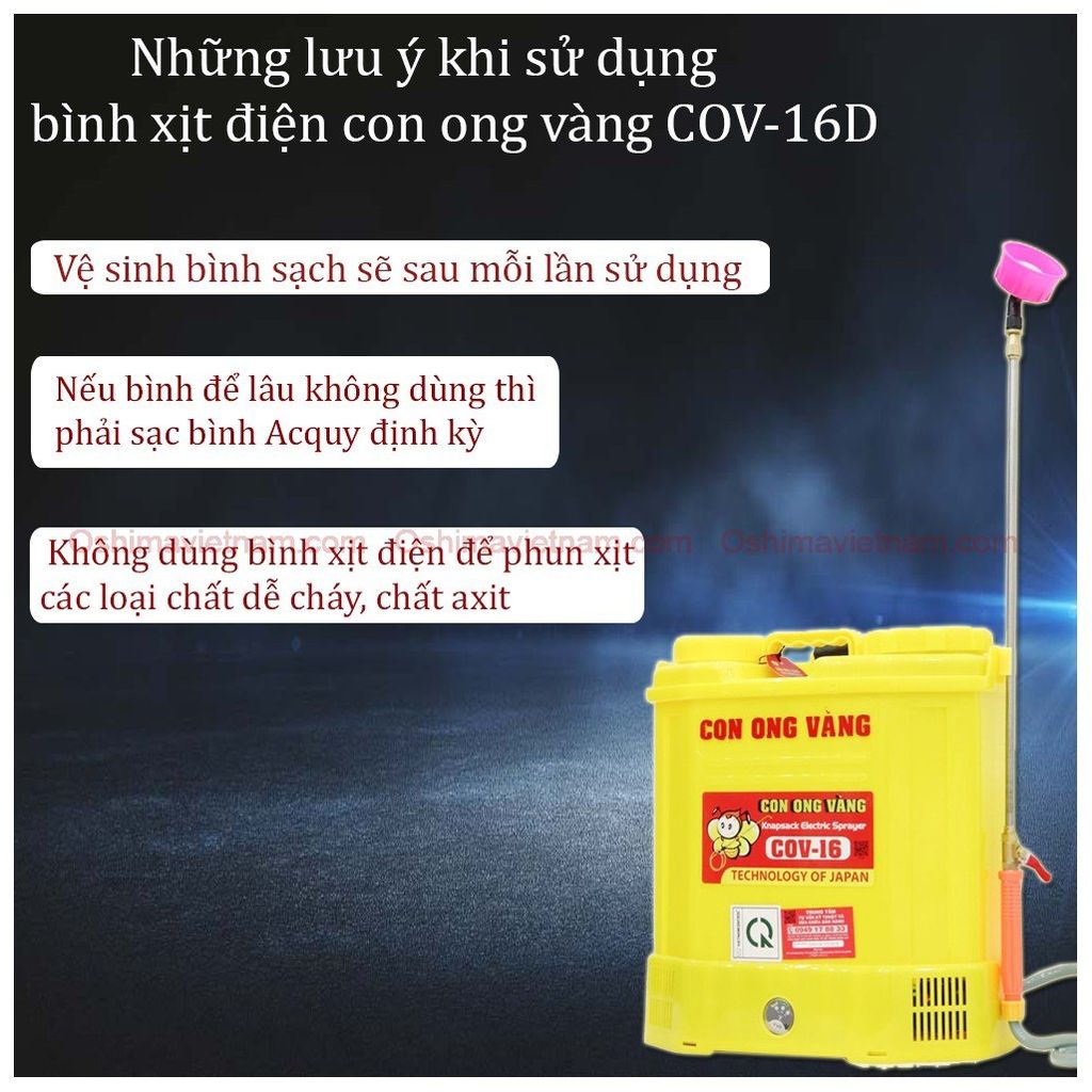 Bình xịt điện con ong vàng COV 16D