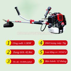 Máy cắt cỏ, phát cỏ Oshima 430 bạc