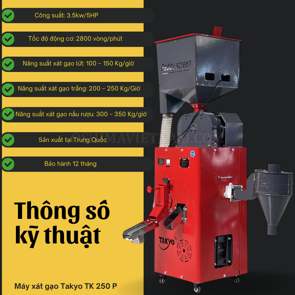 Máy xay xát gạo Takyo TK 250 P