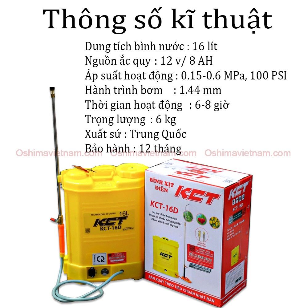 Bình xịt điện KCT 16 D