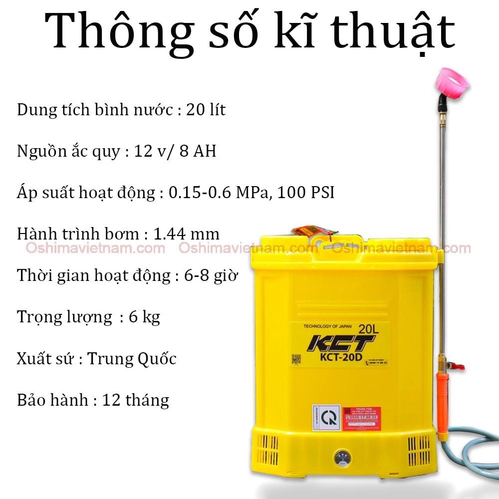 Bình Xịt Điện KCT 20 D