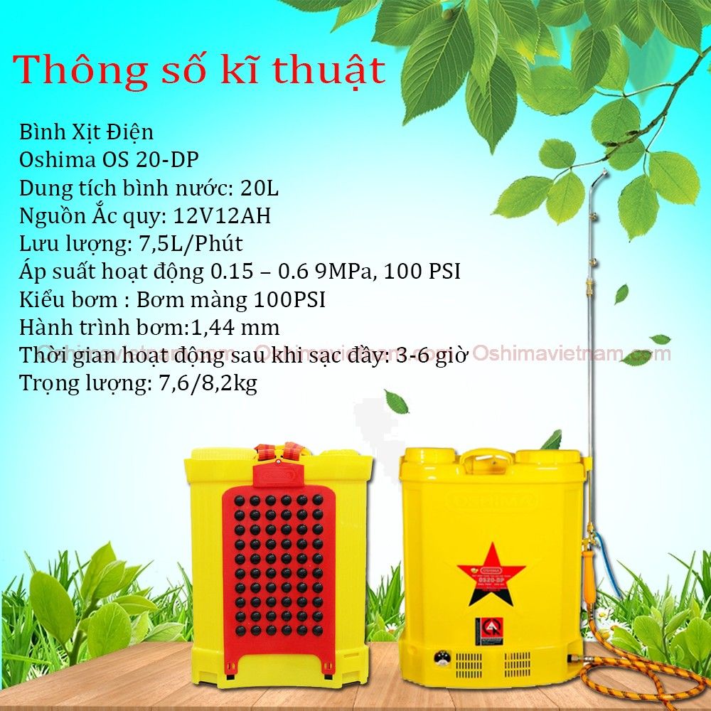 Bình xịt điện Oshima OS 20 DP