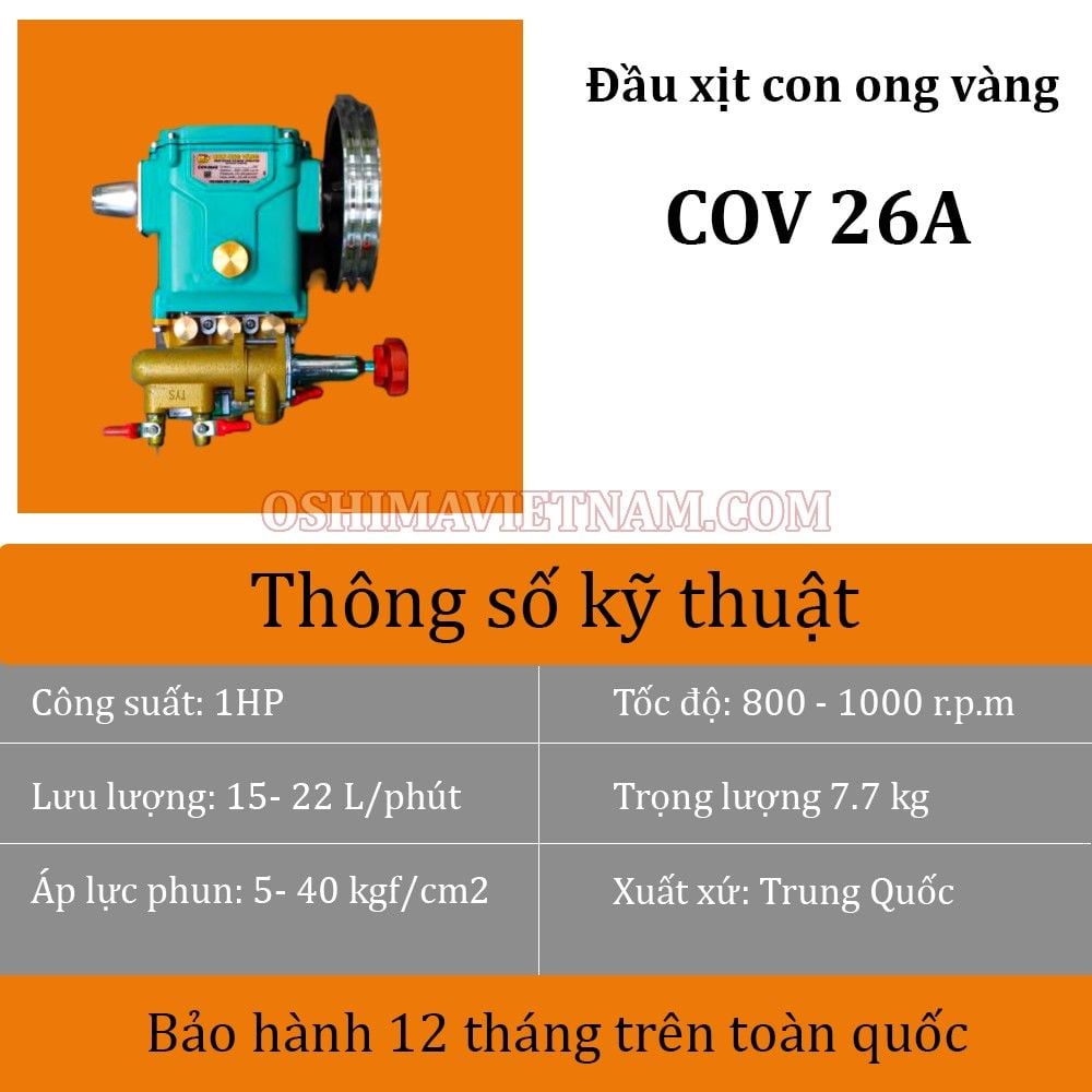 Đầu xịt con ong vàng COV 26 A