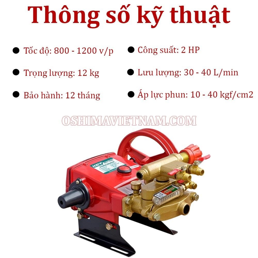 Đầu xịt KCT 30 A công suất 2 HP