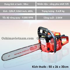 Máy cưa xích Oshima OS 5280 LT 2200W
