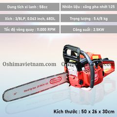 Máy cưa xích Oshima OS 5280 LT