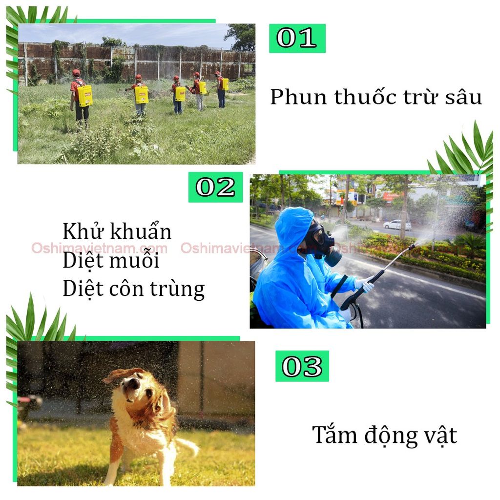 Bình xịt điện Oshima OS 20 vàng