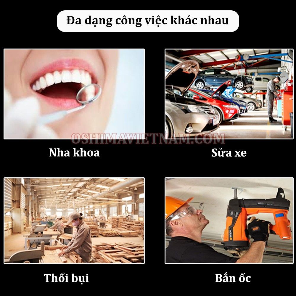 Máy nén khí không dầu Oshima 30L 30 2.0HP Đỏ Điện 1 pha
