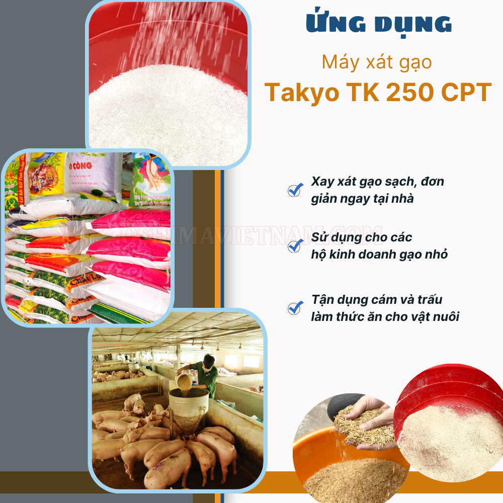 Máy xay xát gạo Takyo TK 250 CPT