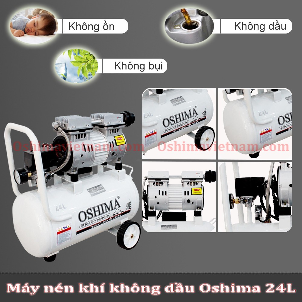 MÁY NÉN KHÍ KHÔNG DẦU OSHIMA 24L