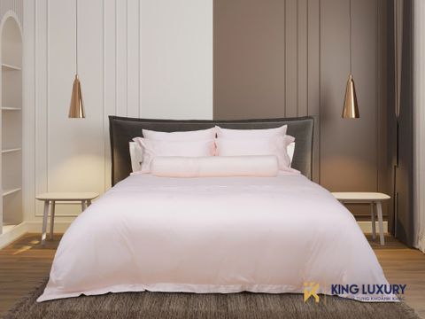 Bộ chăn ga Nature Home Tencel Cotton Harmony Hồng