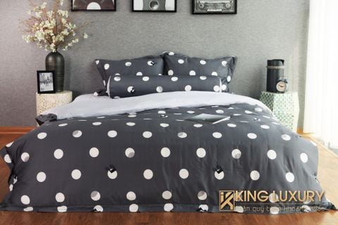 Bộ chăn ga Katakura Tencel Pro Ghi Chấm