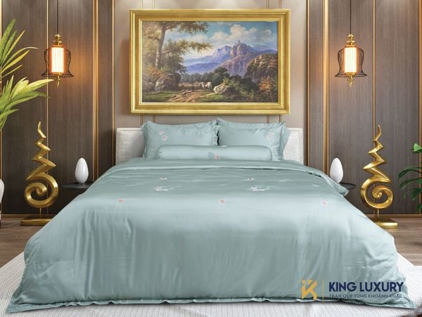 Bộ chăn ga Nature Home Tencel Physalis Blue