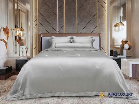 Bộ chăn ga Nature Home Tencel Cotton Bohemian Ghi