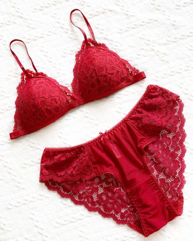  Set bra ren Evacharm không gọng màu đỏ, Freesize 