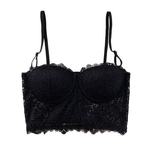  Áo Bralette kiểu corset cúp ngang vải ren sexy có gọng 