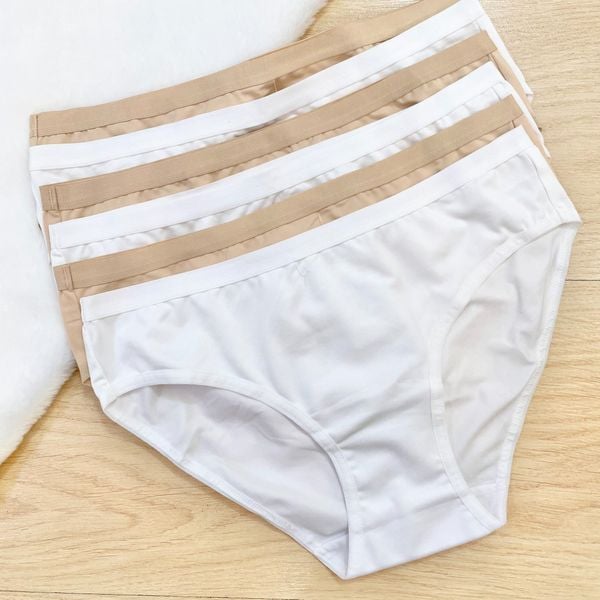  Combo 5 quần lót học sinh vải thun trơn 