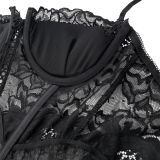  Áo Bralette kiểu corset vải ren sexy có gọng 