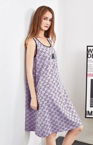  Đầm suông mặc nhà vải cotton cao cấp freesize 