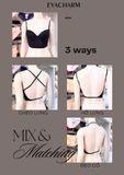  Áo Bralette kiểu corset hở lưng, mút đệm dày, vải thun trơn có gọng 