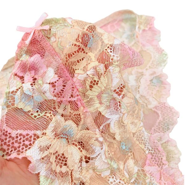  Quần lót ren dây Evacharm họa tiết hoa hồng , Freesize 