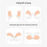  Áo dán ngực tàn hình mango có mắc cài trước 