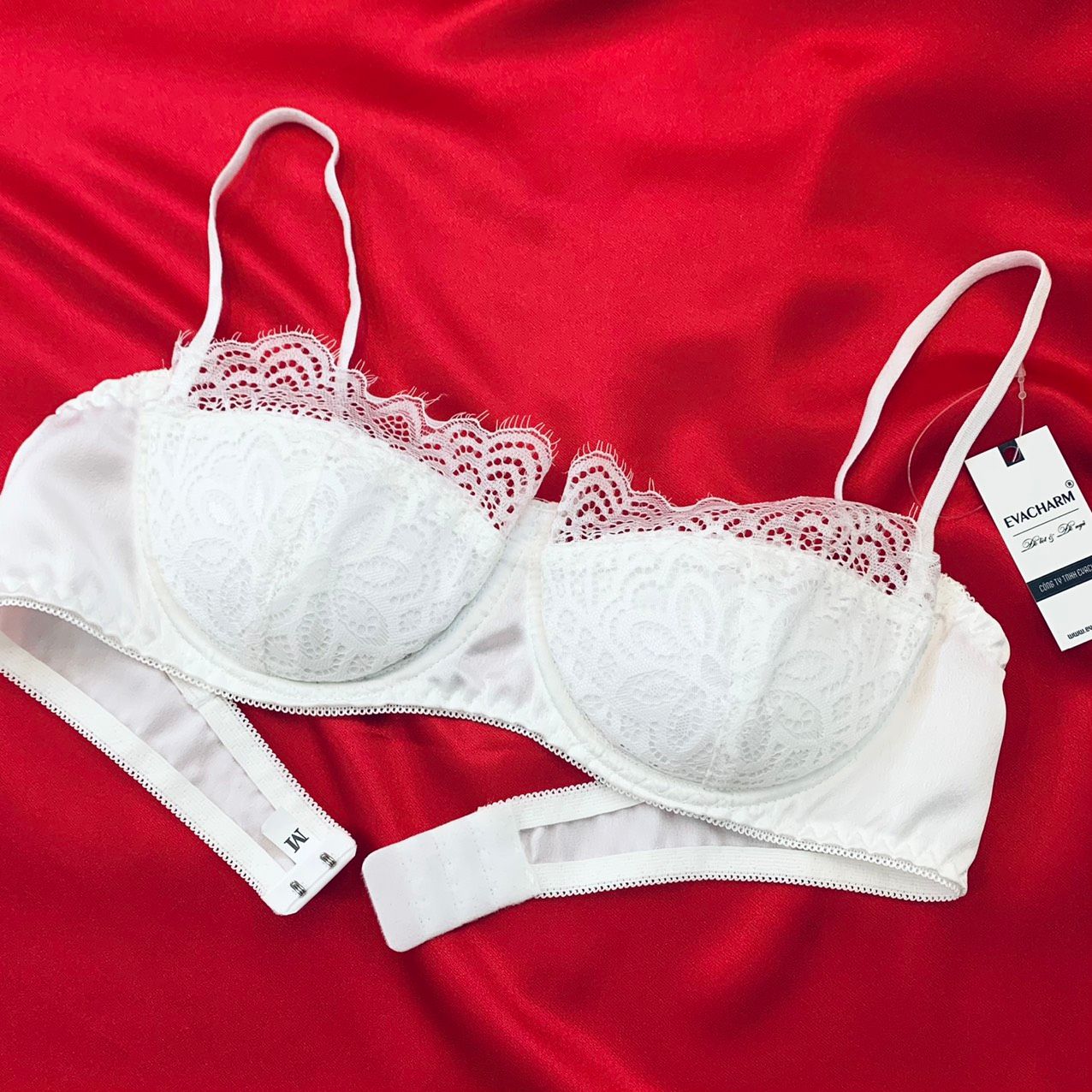  Áo Bra Evacharm ren phối lụa, có gọng 