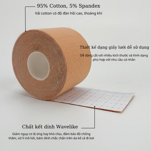  Cuộn băng dính dán ngực vải cotton 