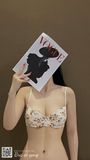  Áo Bra vải thun Evacharm có gọng họa tiết dễ thương 