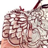  Quần lót ren dây Evacharm họa tiết hoa đỏ , Freesize 