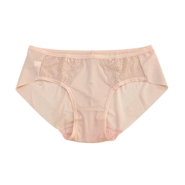  Quần lót Annie vải Hem phối ren không viền mông 