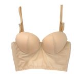  Áo Bralette kiểu corset hở lưng, mút đệm dày, vải thun trơn có gọng 