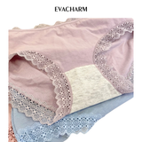  Quần lót Cotton viền ren lưng vừa 