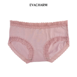  Quần lót Cotton viền ren lưng vừa 
