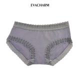  Quần lót Cotton viền ren lưng vừa 