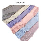  Quần lót Cotton viền ren lưng vừa 