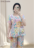  Bộ mặc nhà tay ngắn quần dài Kate Cotton 