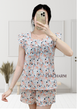  Bộ kate mặc nhà quần đùi tay cánh tiên 
