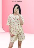  Bộ thun Unisex mặc nhà quần đùi tay ngắn 