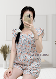  Bộ kate mặc nhà quần đùi tay cánh tiên 