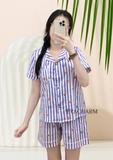  Bộ kate mặc nhà Pijama quần đùi tay ngắn 