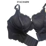  Áo ngực ren mút đệm vừa nâng ngực bản to 3 chấu cài 
