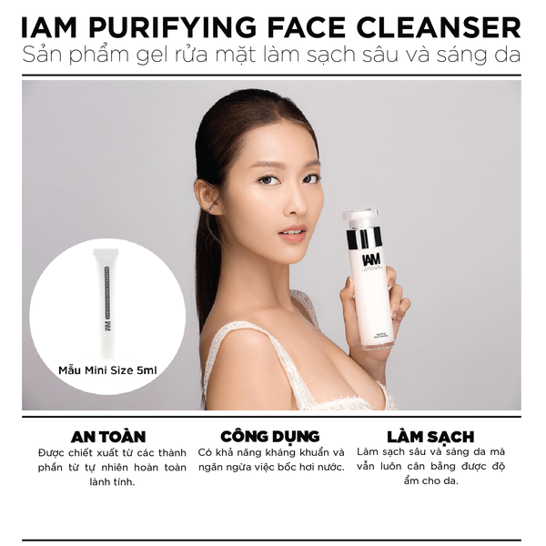  Sản phẩm gel rửa mặt làm sạch sâu và sáng da - IAM Purifying Face Cleanser 