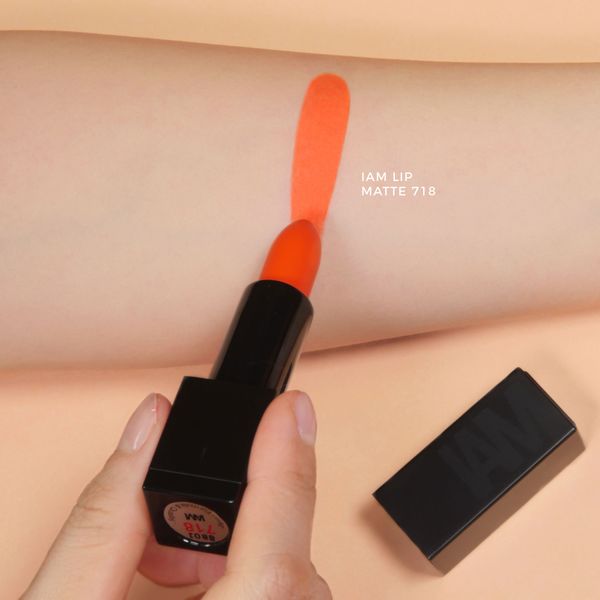  Son thỏi IAM LIP MATTE - Màu Cam Neon - ORANEON 718 